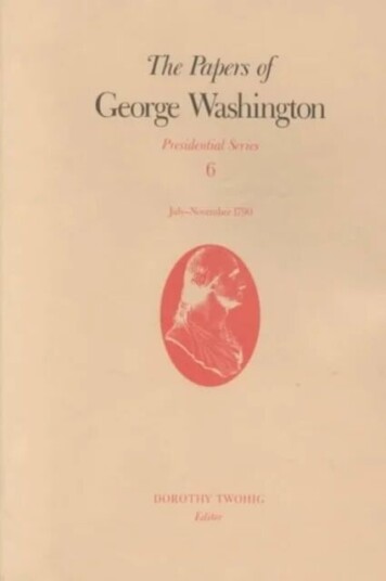 The Papers Of George Washington V.6; Presidential Series;July-November 1790 Av George Washington