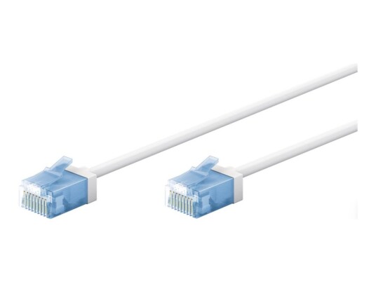 Goobay Koblingskabel Rj-45 Hann Til Rj-45 Hann 25 Cm 2.8 Mm U/Utp Uskjermet Cat 6A Ultra Flexible Slank Halogenfri Flertrådet Hvit