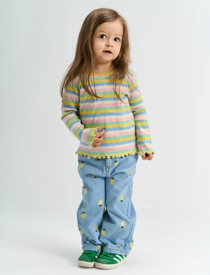 The New Tnstsofia L_S Rib Tee Multi/patterned 110 The New Tnstsofia L_S Rib Tee Multi/patterned 110