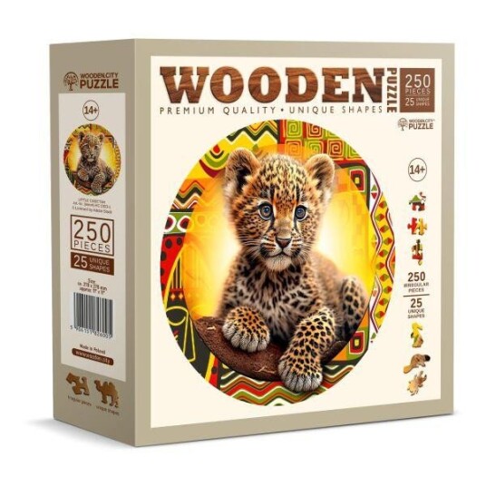 WoodenCity 612096 Trepuslespill 250 Brikker Liten Leopard WoodenCity 612096 Trepuslespill 250 Brikker Liten Leopard
