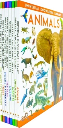 Universal Knowledge Library Animals and Nature 8 Volumes Book Collection Set