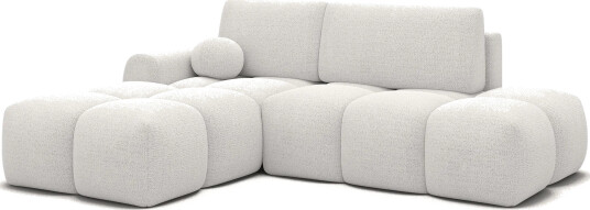 Vittario 3 seters boblete sovesofa med divan og oppbevaring venstre Royal 01