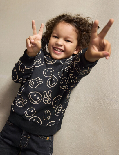 Minymo Sweatshirt Ls Aop Black 98