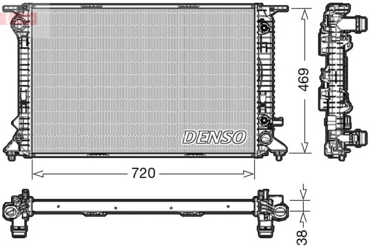 Radiator DENSO DRM02023 Radiator DENSO DRM02023