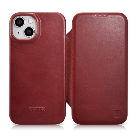 Icarer Icarer Ce Oil Wax Premium Leather Folio Case Iphone 14 Plus Lærveske Med Flip Magnetic Magsafe Rød (Aki14220707-Rd) Icarer Icarer Ce Oil Wax Premium Leather Folio Case Iphone 14 Plus Lærveske Med Flip Magnetic Magsafe Rød (Aki14220707-Rd)