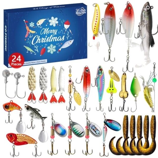 2024 Fiske Lure Adventskalender Fiskeutstyr Adventskalender   Adventskalender Fiske Lure | Fiske Jule Nedtelling Fiske Lure Sett