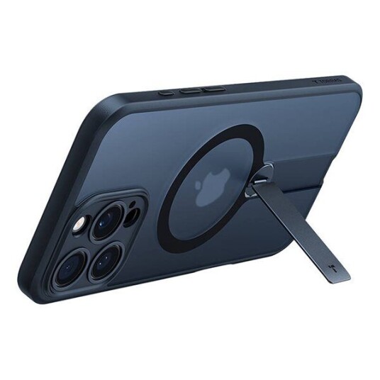 Torras Pstand Spin Deksel for iPhone 16 Pro med Roterende Kickstand - Svart