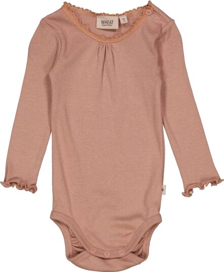 Wheat Body Rib Lace Ls Rose Dawn (62 / 3 mnd)