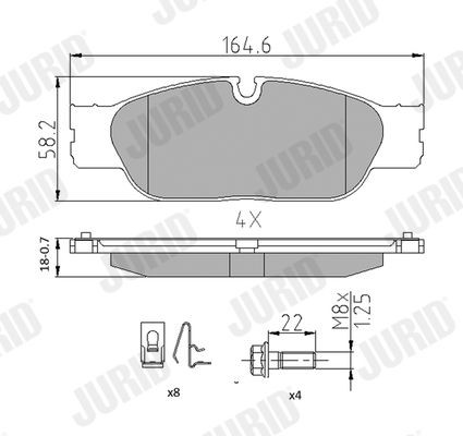 Bremseklosser JURID 573023J Bremseklosser JURID 573023J