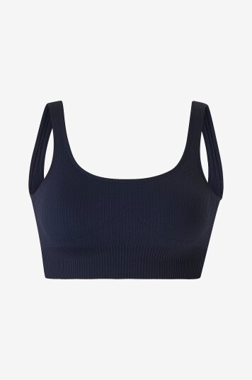Aim'n - Sports-bh Navy Ribbed Seamless Bra - Blå