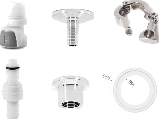 Kjøletilkoblings-kit, Hurtigkoblinger For B25/B50/B100/B180