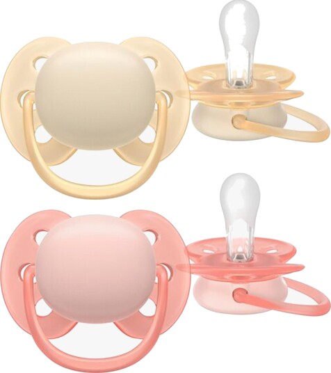 Philips Avent Ultra Soft smokk 0 6 m 2 pakning gul/oransje