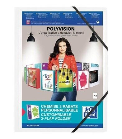 ELBA Polyvision - 3-flap folder - for A4 - opaque white ELBA Polyvision - 3-flap folder - for A4 - opaque white