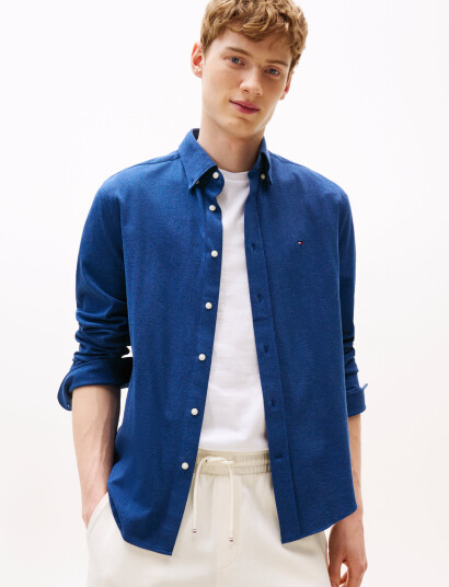 Tommy Hilfiger 1985 Knitted Rf Shirt - Blue - XS Tommy Hilfiger 1985 Knitted Rf Shirt - Blue - XS