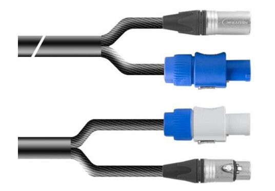 Proaudio Tour66490l10bk Kombikabel, Sort 10m, Xlrf-Xlrm 3p+powerconin/powerconout
