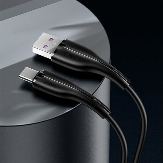 Usb-Kabel Usams Usb-A Til Usb-C 1 M Svart Sj376usb01