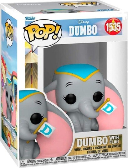 Northix Disney Dumbo med Flagg Figur