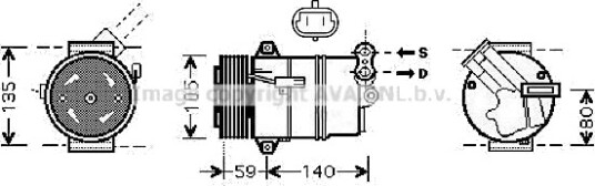 AC kompressor PRASCO OLAK437 AC kompressor PRASCO OLAK437