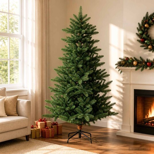 vidaXL Kunstig juletre 240 cm PVC og metall Grønn