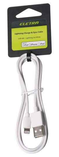 ELETRA USB-LIGHTNING CABLE 1M WH