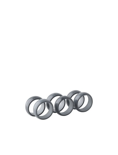Broste Copenhagen Servietring "Kit" 6-Pack - Silver - ONE SIZE