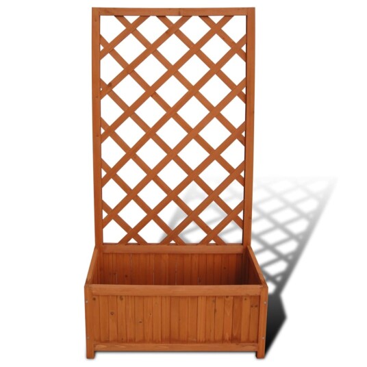 vidaXL Blomsterkasse med espalier 70 x 30 x 135 cm