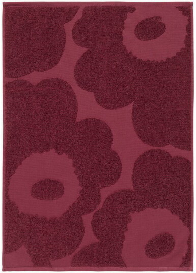 Marimekko Unikko solid håndkle 50x70 cm Mørkrød