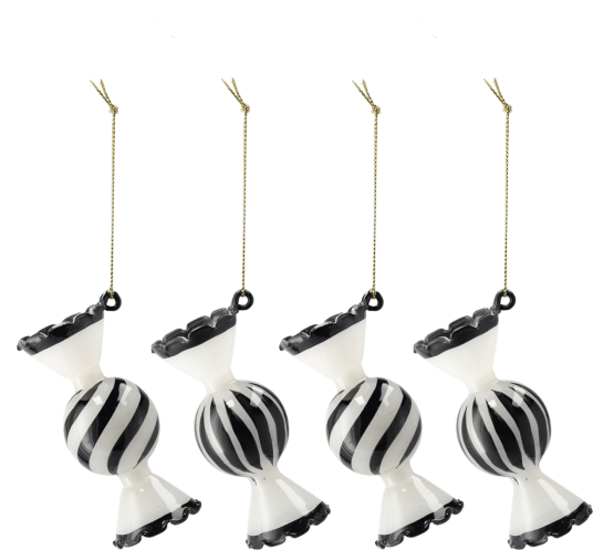 Scandi Living Jolly julekule 4 pk Hvit Scandi Living Jolly julekule 4 pk Hvit