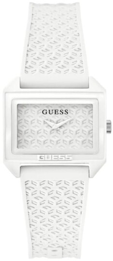 Guess Dameklokke GW0677L1 Classic Hvit/Gummi Guess Dameklokke GW0677L1 Classic Hvit/Gummi
