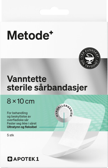 Metode vanntett steril bandasje 8 x 10 cm 5 stk