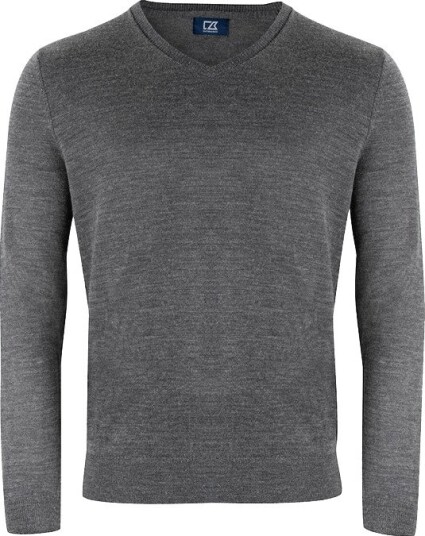 Cutter & Buck Vernon V-Neck Merino Grå Golfgenser herre Antracite (955) Medium