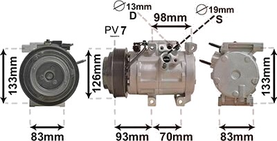 AC kompressor VAN WEZEL 8201K709