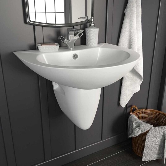 Servant Hvit 52x45x49cm Glassert Keramikk