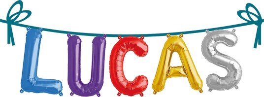 Ballonggirlander Folie Navn - Lucas