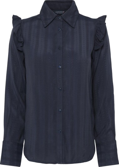 Lexington Clothing | Jacquard Weave Ruffle Blouse | M