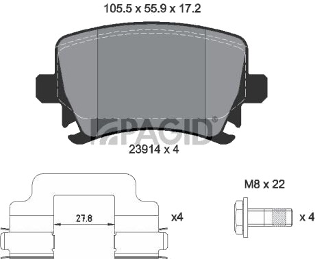 PAGID T1492N Bremseklosser
