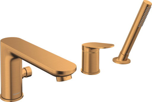 Duravit Badekarbatteri Wave Med Dusjsett Børstet Bronse