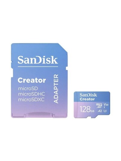 Sandisk Creator MicroSD/SD 190MB/s 128GB