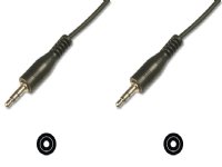 ASSMANN - Lydkabel - mini-phone stereo 3.5 mm hann til mini-phone stereo 3.5 mm hann - 2.5 m - skjermet - svart - formstøpt