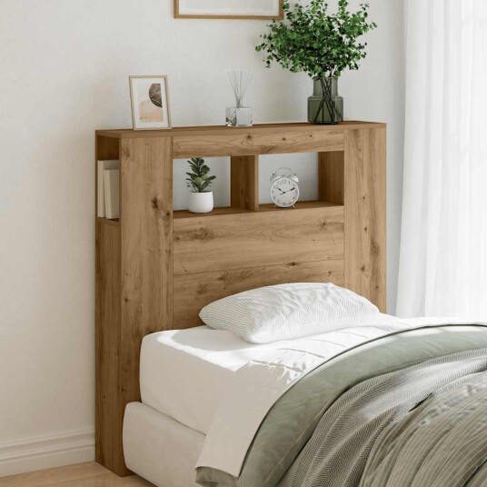  Sengegavl med LED artisan eik 100x18,5x103,5 cm konstruert tre 8721158446701