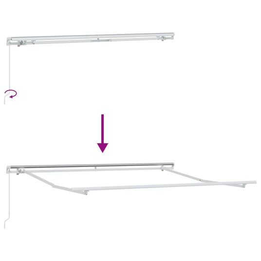  manuell uttrekkbar markise svart 350x250 cm