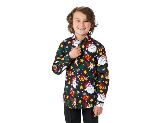 Oppo Merchandise Group B.v. Santa Elves Black Juleskjorte