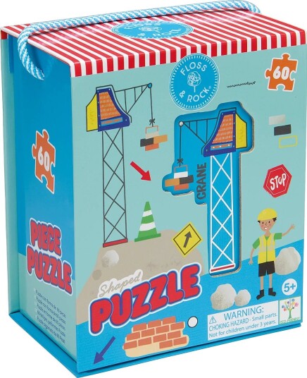 Floss & Rock Shaped Puzzle 60 Pcs. - Construction - YELLOW - 30X22X6