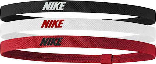 Nike Elastic Hairbands 3pk Black/White/University Red OS