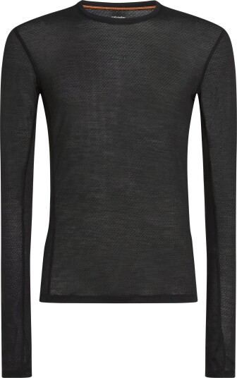 Icebreaker Men"s Merino 75 Cool-Lite Featherlight Longleeve Crewe Black, XXL