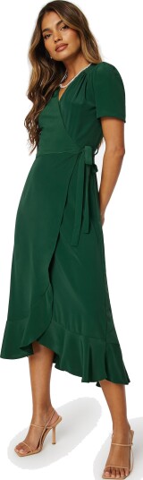 John Zack Short Sleeve Wrap Dress