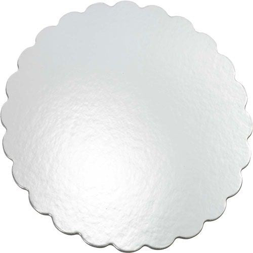 Wilton Kakebrett Rundt Sølv Med Bølgete Kant 35cm Pk/6