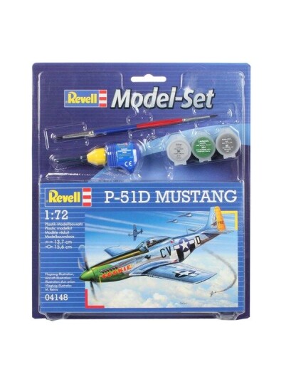 Revell P-51D Mustang 1:72 Modellbyggesett for Fly med Fastvinge