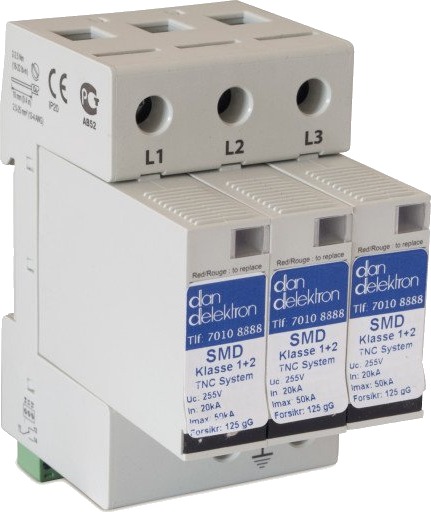 Dan Delektron Transientbeskyttelse SMD Klasse 1+2 TNC-Net