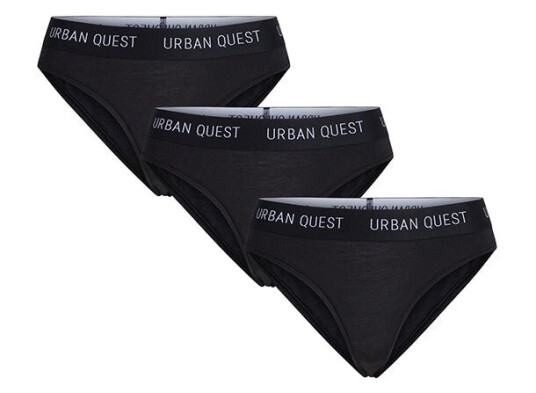 Urban Quest 3-Pack Bamboo tai truse svart L 